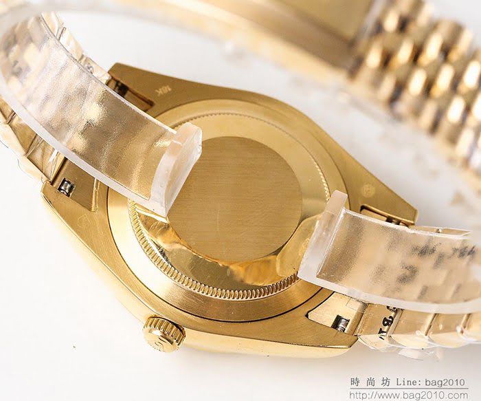 ROLEX勞力士 日誌月相型 904蠔式鋼 18k微納米電鍍金 五珠帶 三度防水性能 全自動進口機械男表  wssb5063